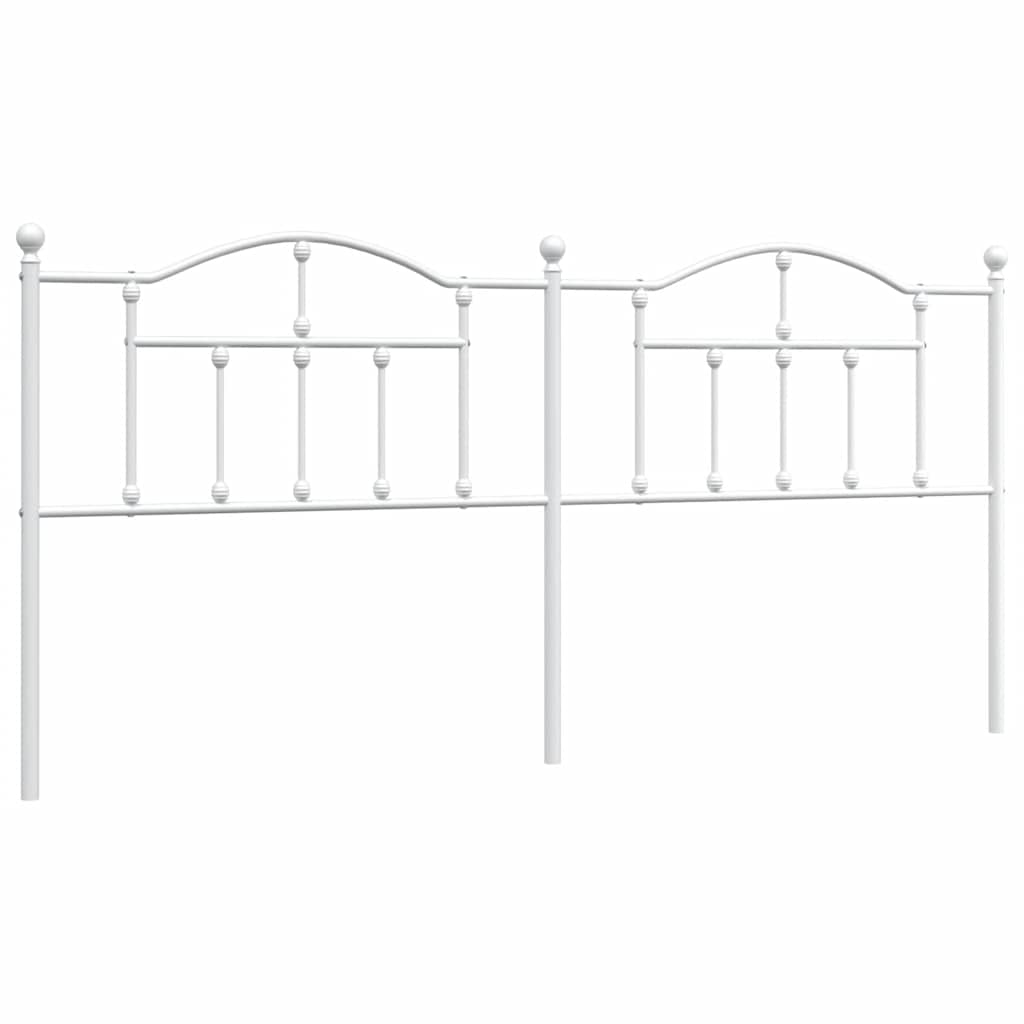 Headboard | White | Steel | Double | Durable | Headboard | Rectangular