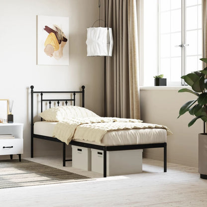 Bed Frame | Black | Powder-Coated Steel | Small Single | Bed Frame