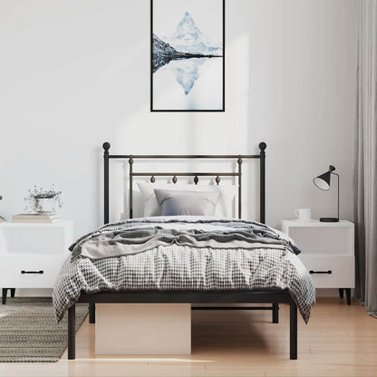 Bed Frame | Black | Powder-Coated Steel | Single | Bed Frame