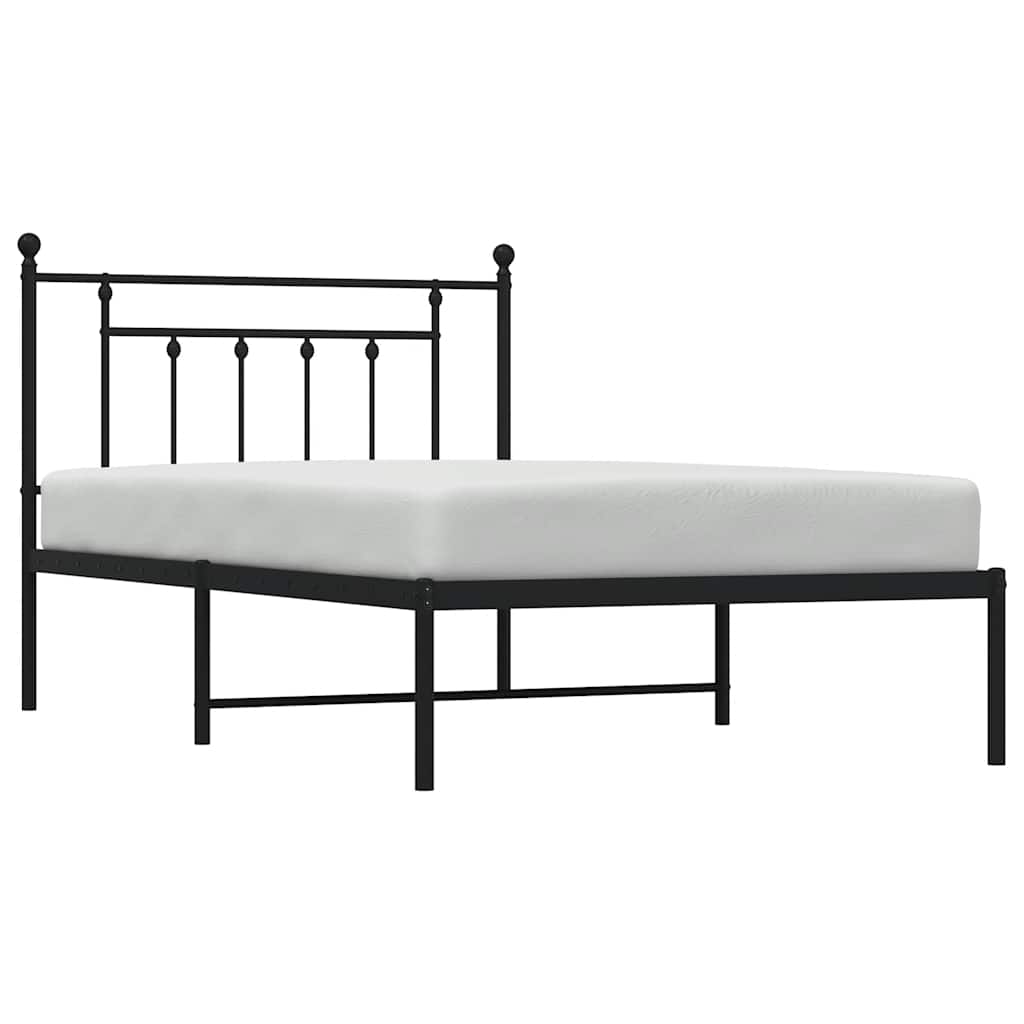 Bed Frame | Black | Steel | Single | Bed Frame | Rectangular | Industrial