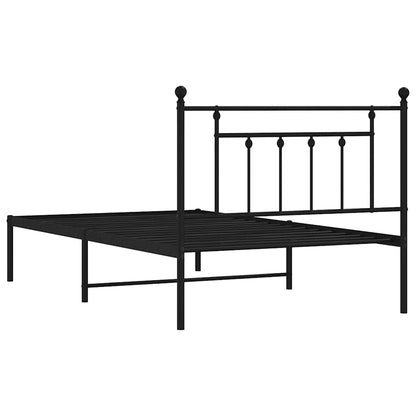 Bed Frame | Black | Steel | Single | Bed Frame | Rectangular | Industrial