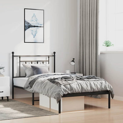 Bed Frame | Black | Steel | Single | Bed Frame | Rectangular | Industrial