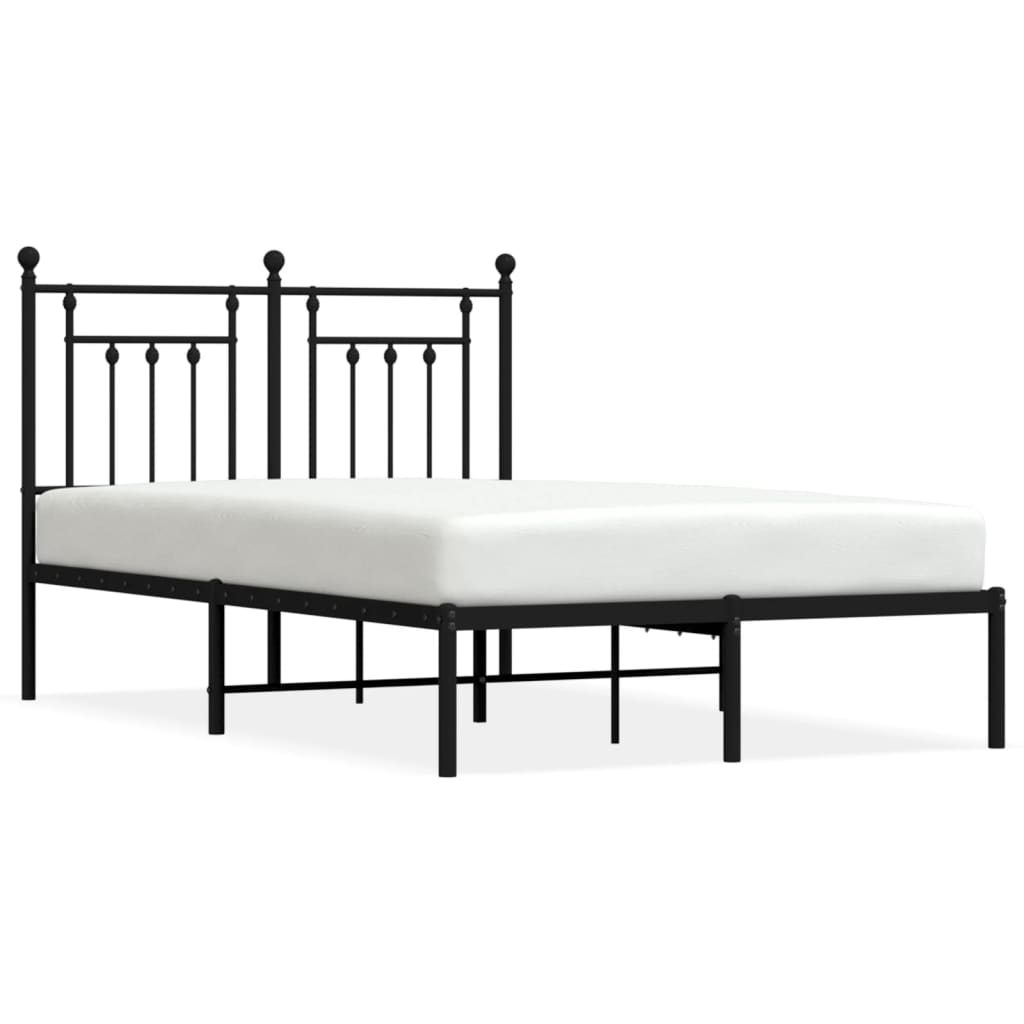 Bed Frame | Black | Powder-Coated Steel | Double | Bed Frame