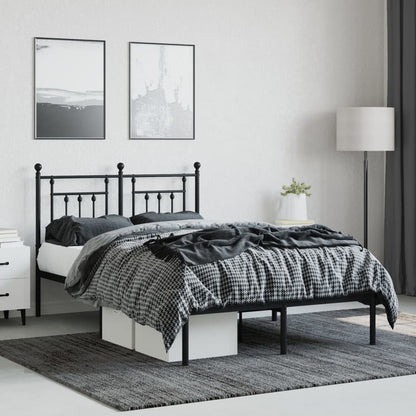 Bed Frame | Black | Powder-Coated Steel | Double | Bed Frame