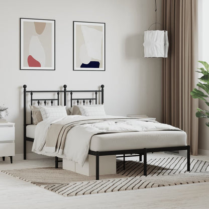 Bed Frame | Black | Powder-Coated Steel | Double | Bed Frame
