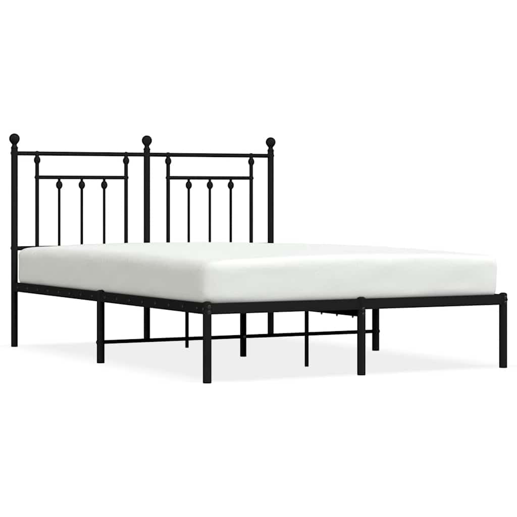 Bed Frame | Black | Steel | 140x190 cm | Bed Frame | Rectangular