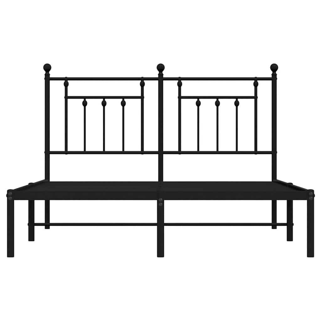 Bed Frame | Black | Steel | 140x190 cm | Bed Frame | Rectangular