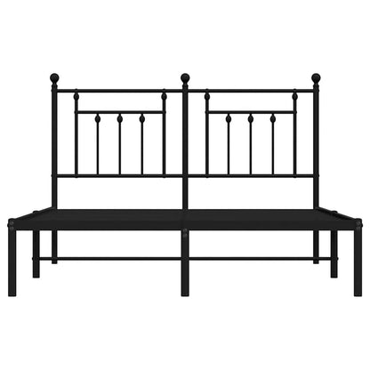 Bed Frame | Black | Steel | 140x190 cm | Bed Frame | Rectangular