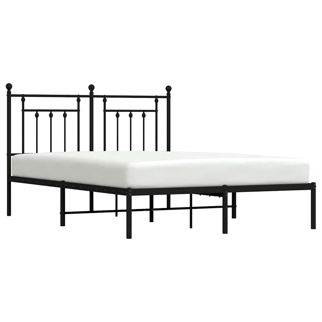 Bed Frame | Black | Steel | 140x200 cm | Bed Frame | Rectangular