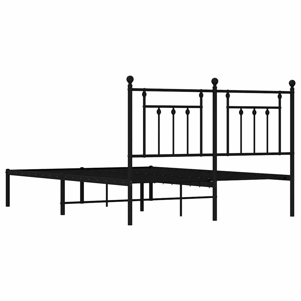 Bed Frame | Black | Steel | 140x200 cm | Bed Frame | Rectangular