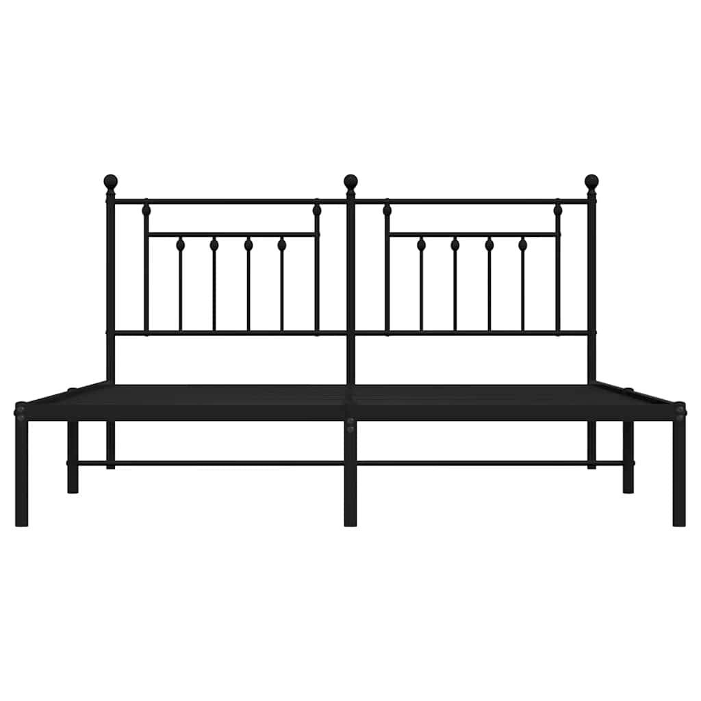 Bed Frame | Black | Powder-Coated Steel | Double | Bed Frame