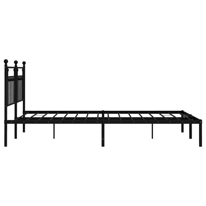 Bed Frame | Black | Powder-Coated Steel | Double | Bed Frame