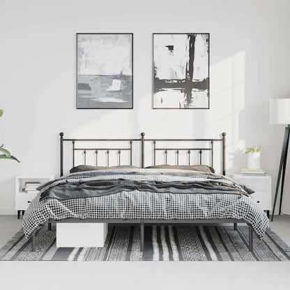 Bed Frame | Black | Powder-Coated Steel | Double | Bed Frame