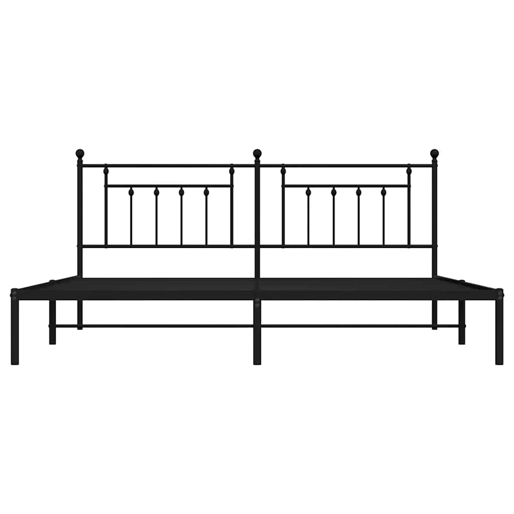 Bed Frame | Black | Powder-Coated Steel | Double | Bed Frame