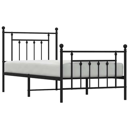 Bed Frame | Black | Powder-Coated Steel | Single | Bed Frame