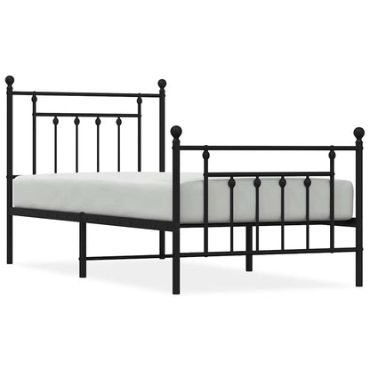 Bed Frame | Black | Steel | Single | Bed Frame | Rectangular | Industrial