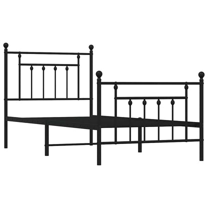 Bed Frame | Black | Steel | Single | Bed Frame | Rectangular | Industrial