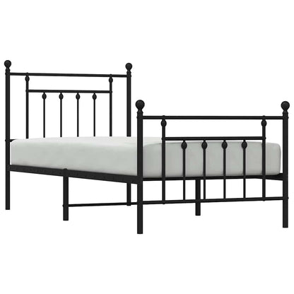 Bed Frame | Black | Steel | Single | Bed Frame | Rectangular | Industrial