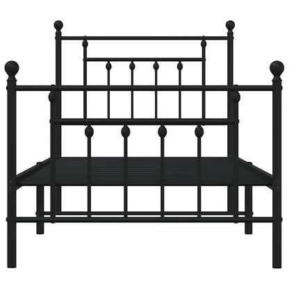 Bed Frame | Black | Steel | Single | Bed Frame | Rectangular | Industrial