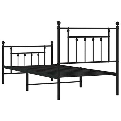 Bed Frame | Black | Steel | Single | Bed Frame | Rectangular | Industrial