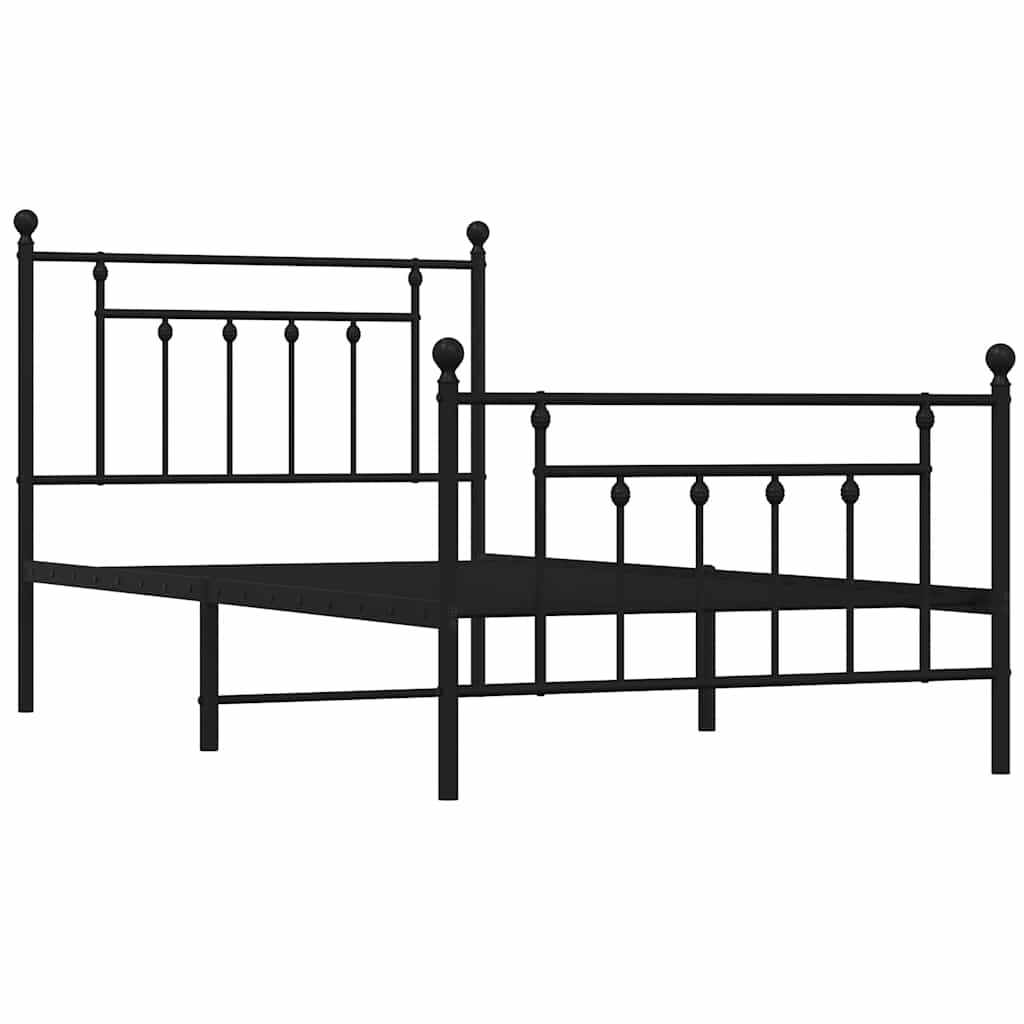 Bed Frame | Black | Powder-coated steel | Single | Industrial | Bed Frame