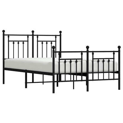 Bed Frame | Black | Powder-Coated Steel | Double | Durable | Bed Frame