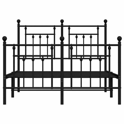 Bed Frame | Black | Powder-Coated Steel | Double | Durable | Bed Frame