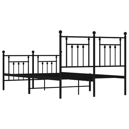 Bed Frame | Black | Powder-Coated Steel | Double | Durable | Bed Frame