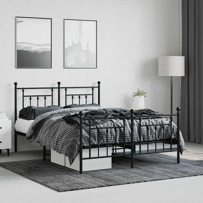 Bed Frame | Black | Powder-coated steel | Double bed size | Bed Frame
