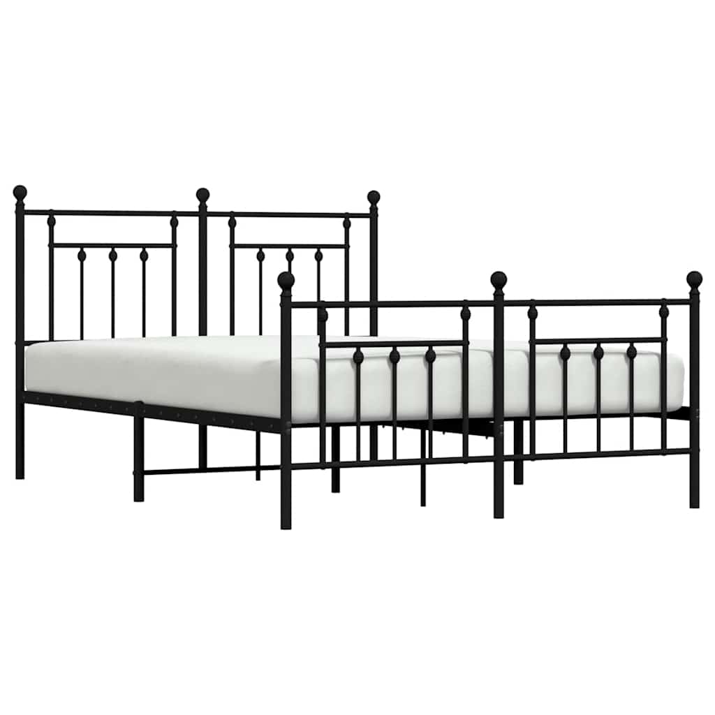 Bed Frame | Black | Powder-coated steel | Double bed size | Bed Frame