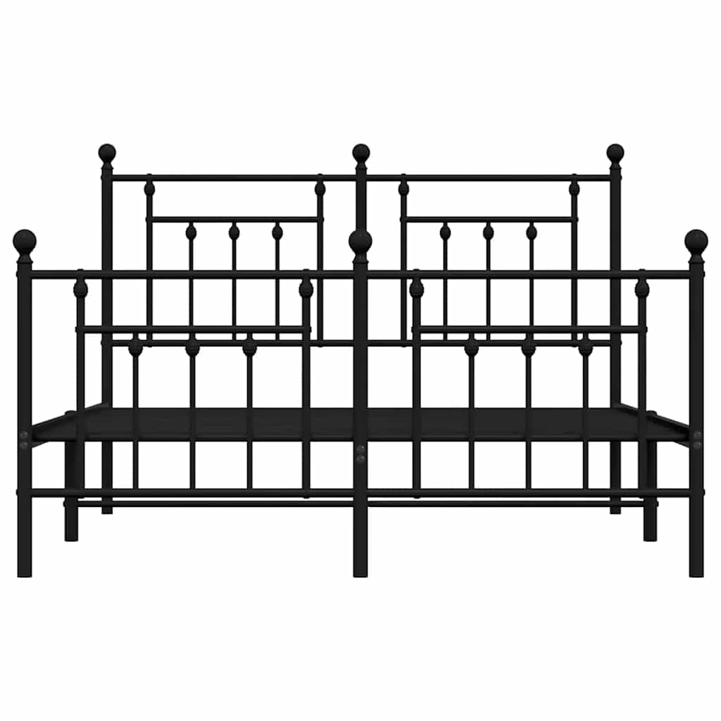 Bed Frame | Black | Powder-coated steel | Double bed size | Bed Frame