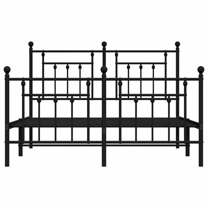 Bed Frame | Black | Powder-coated steel | Double bed size | Bed Frame
