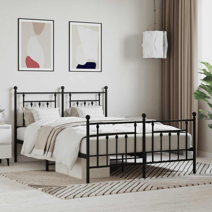 Bed Frame | Black | Powder-coated steel | Double bed size | Bed Frame