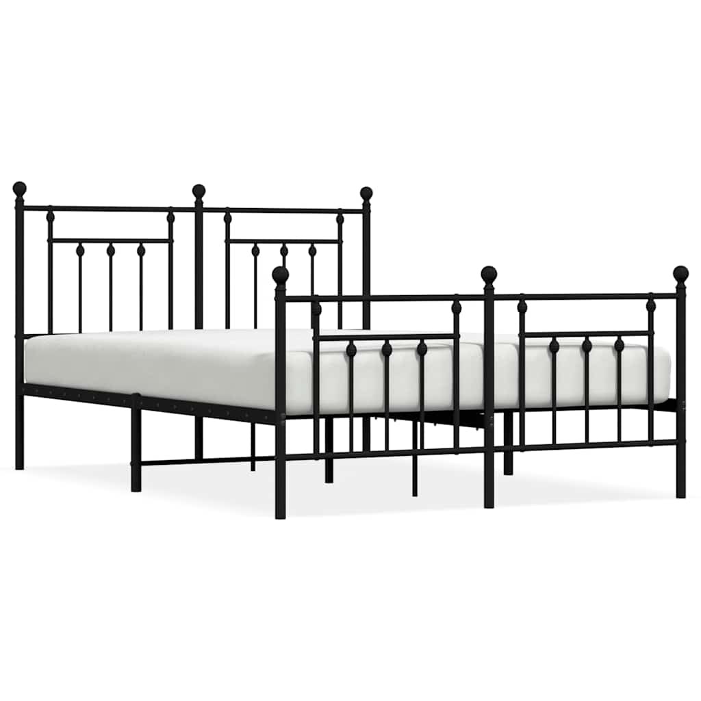 Bed Frame | Black | Steel | Double | Bed Frame | Rectangular | Industrial