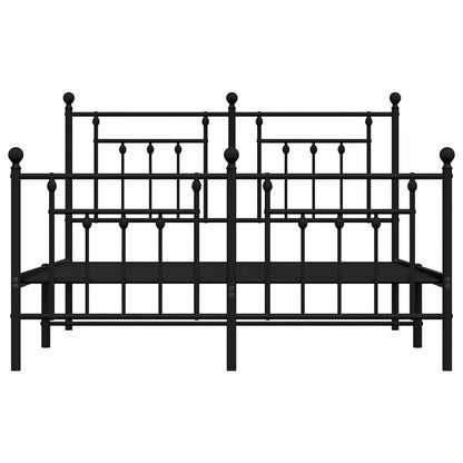 Bed Frame | Black | Steel | Double | Bed Frame | Rectangular | Industrial