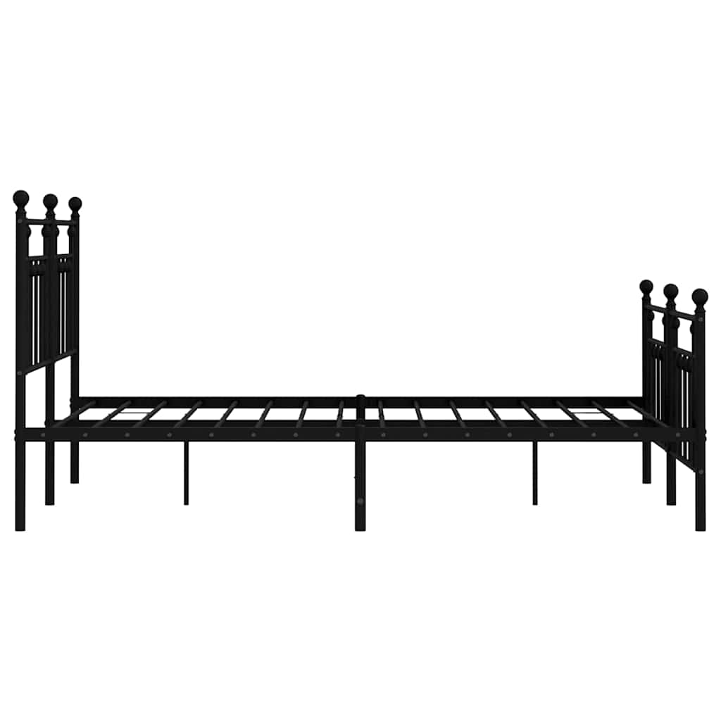 Bed Frame | Black | Steel | Double | Bed Frame | Rectangular | Industrial