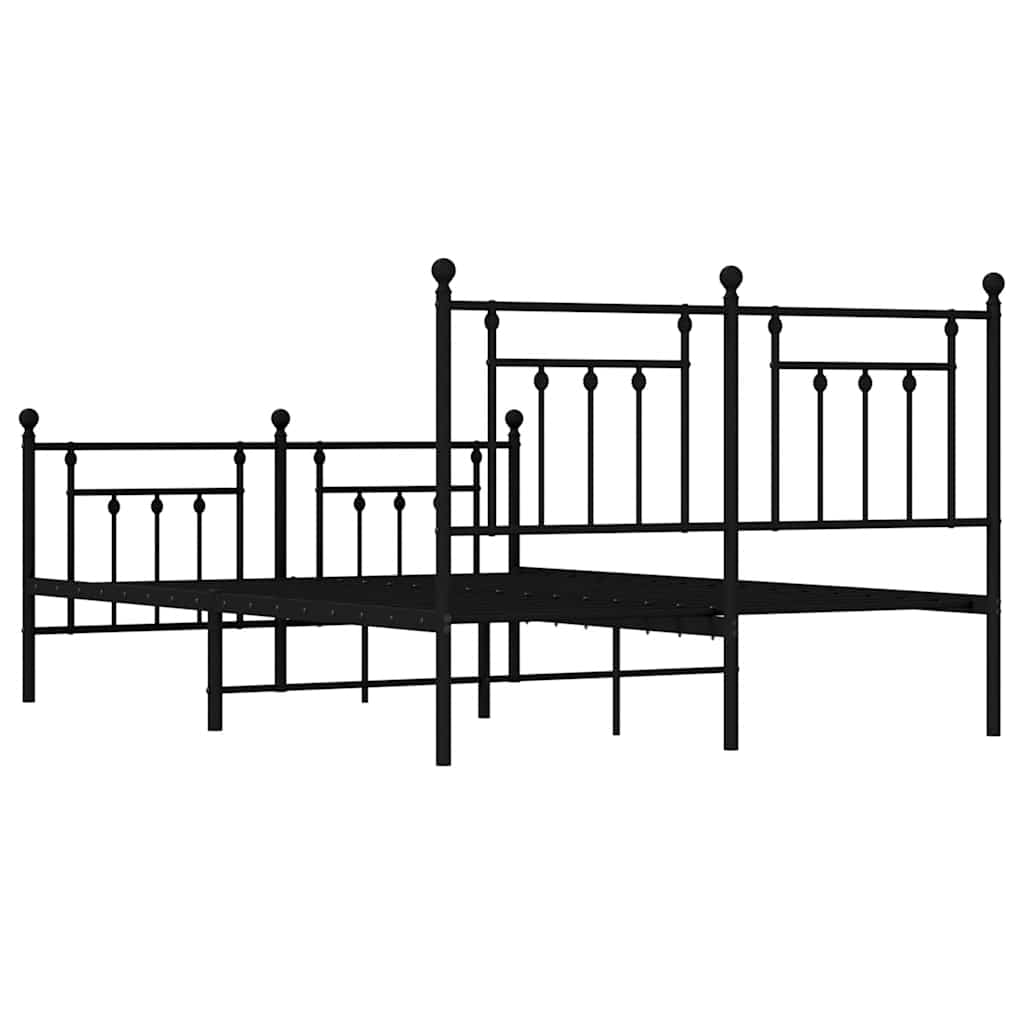 Bed Frame | Black | Steel | Double | Bed Frame | Rectangular | Industrial