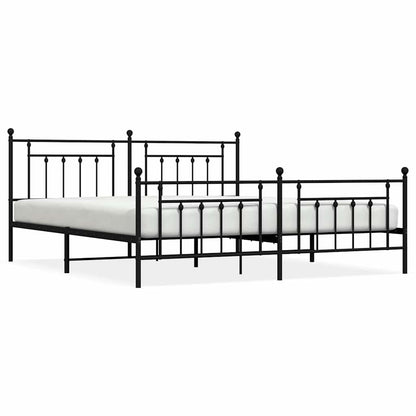Bed Frame | Black | Steel | Double | Bed Frame | Rectangular | Industrial