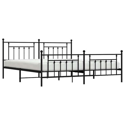 Bed Frame | Black | Steel | Double | Bed Frame | Rectangular | Industrial