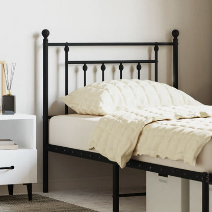 Metal Replace Headboard Black 80 cm