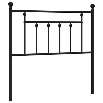 Metal Replace Headboard Black 90 cm