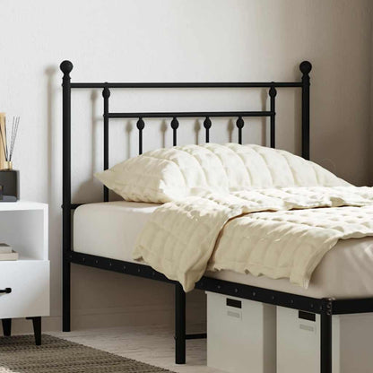 Metal Replace Headboard Black 90 cm