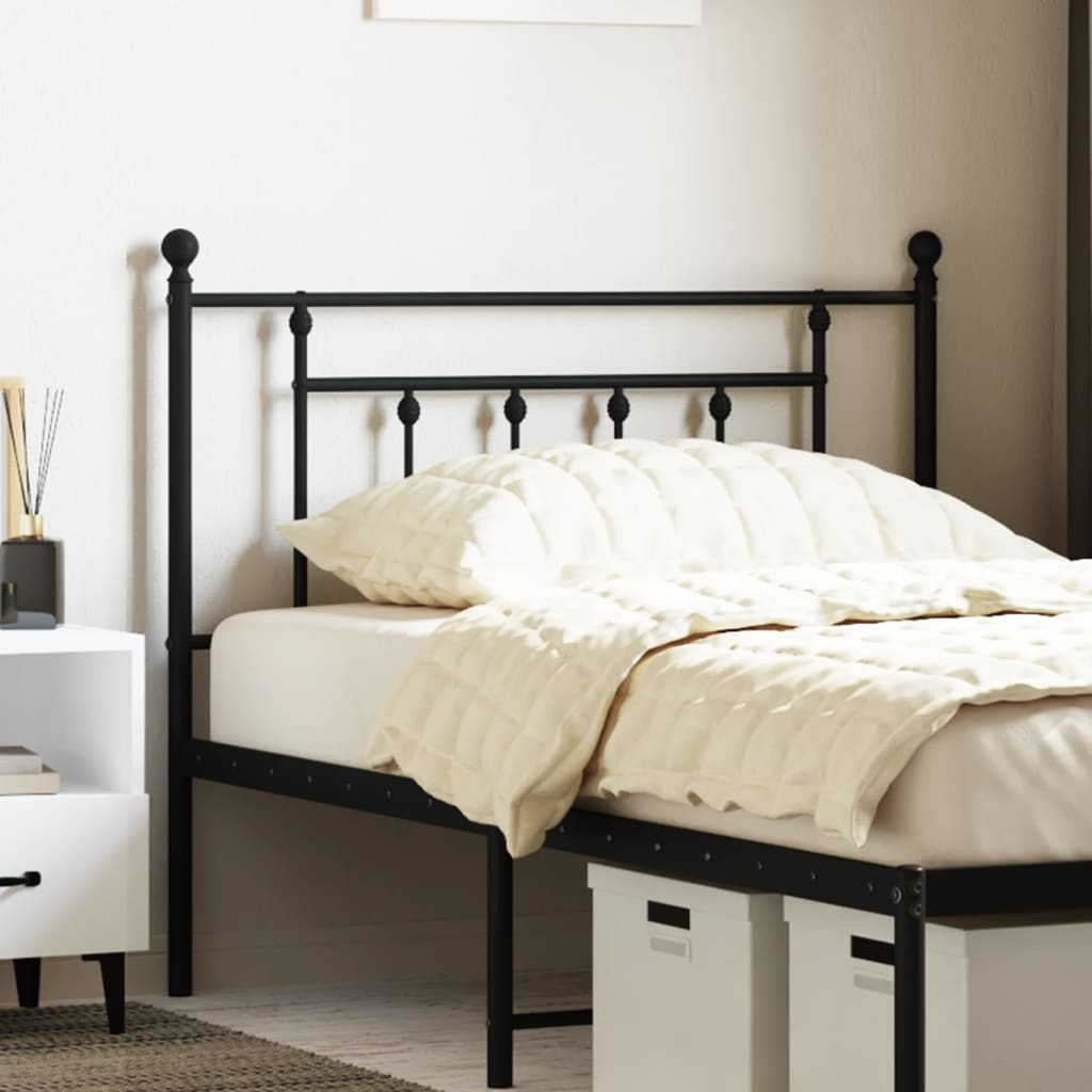 Metal Replace Headboard Black 107 cm