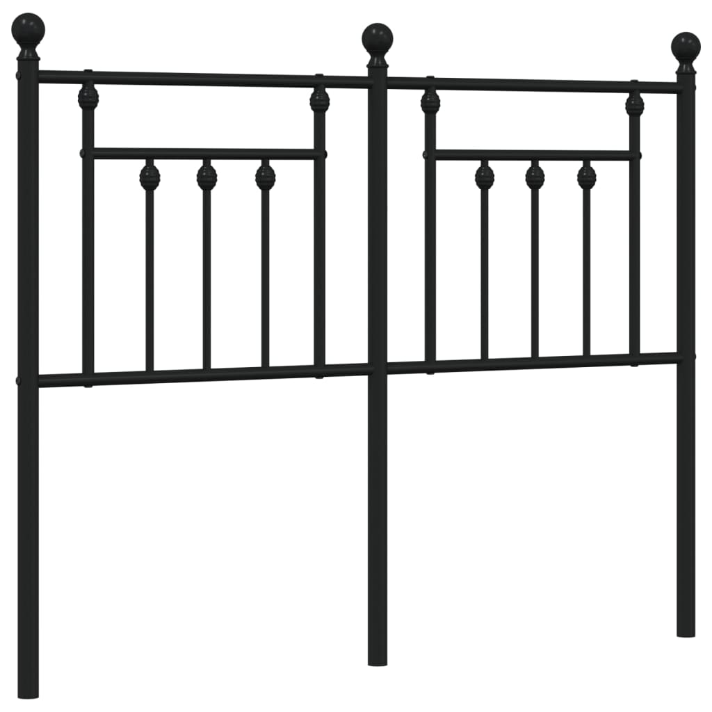 Metal Replace Headboard Black 120 cm