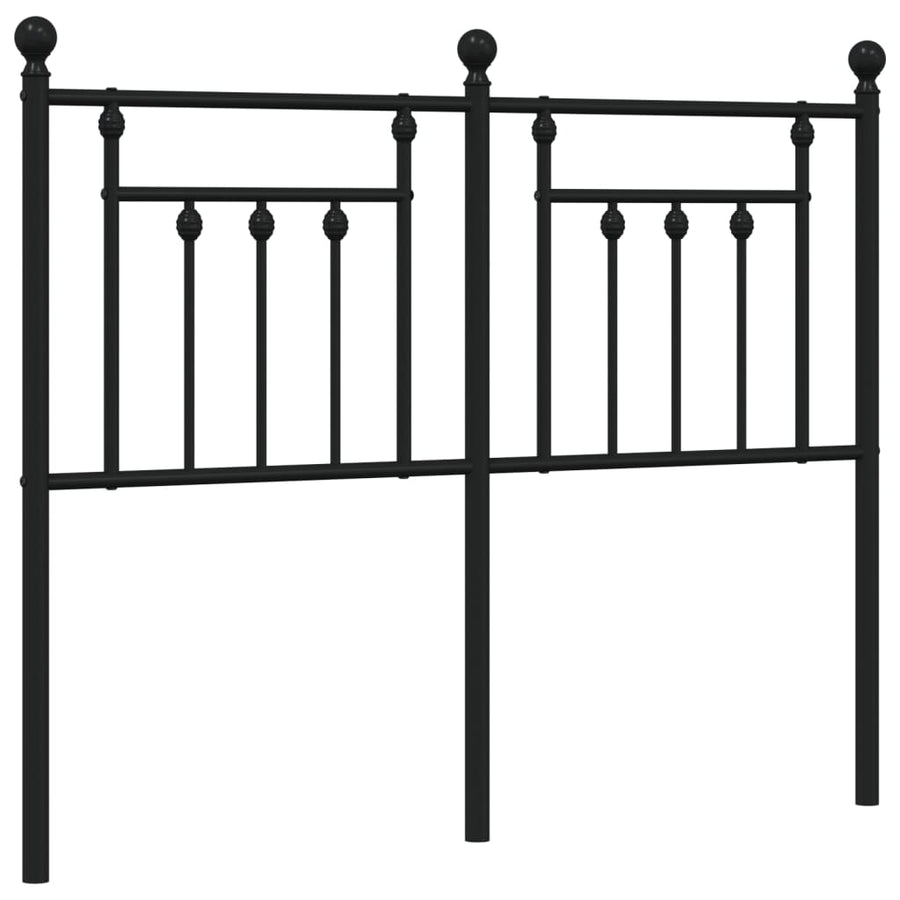 Metal Headboard Black 120 cm