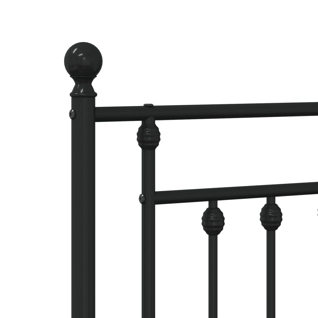 Metal Replace Headboard Black 120 cm