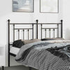 Metal Headboard Black 135 cm