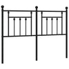 Metal Headboard Black 150 cm