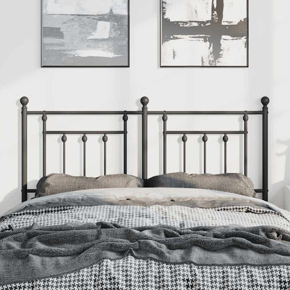 Metal Replace Headboard Black 150 cm