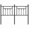 Metal Headboard Black 150 cm